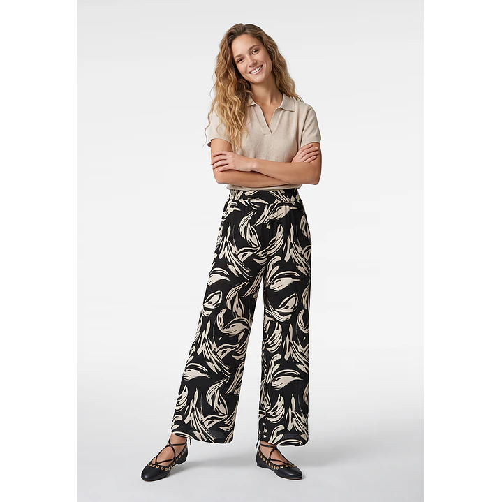 Pantalón Palazzo Mujer Negro 2