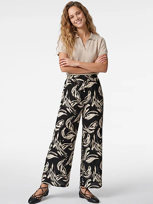 Pantalón Palazzo Mujer Negro