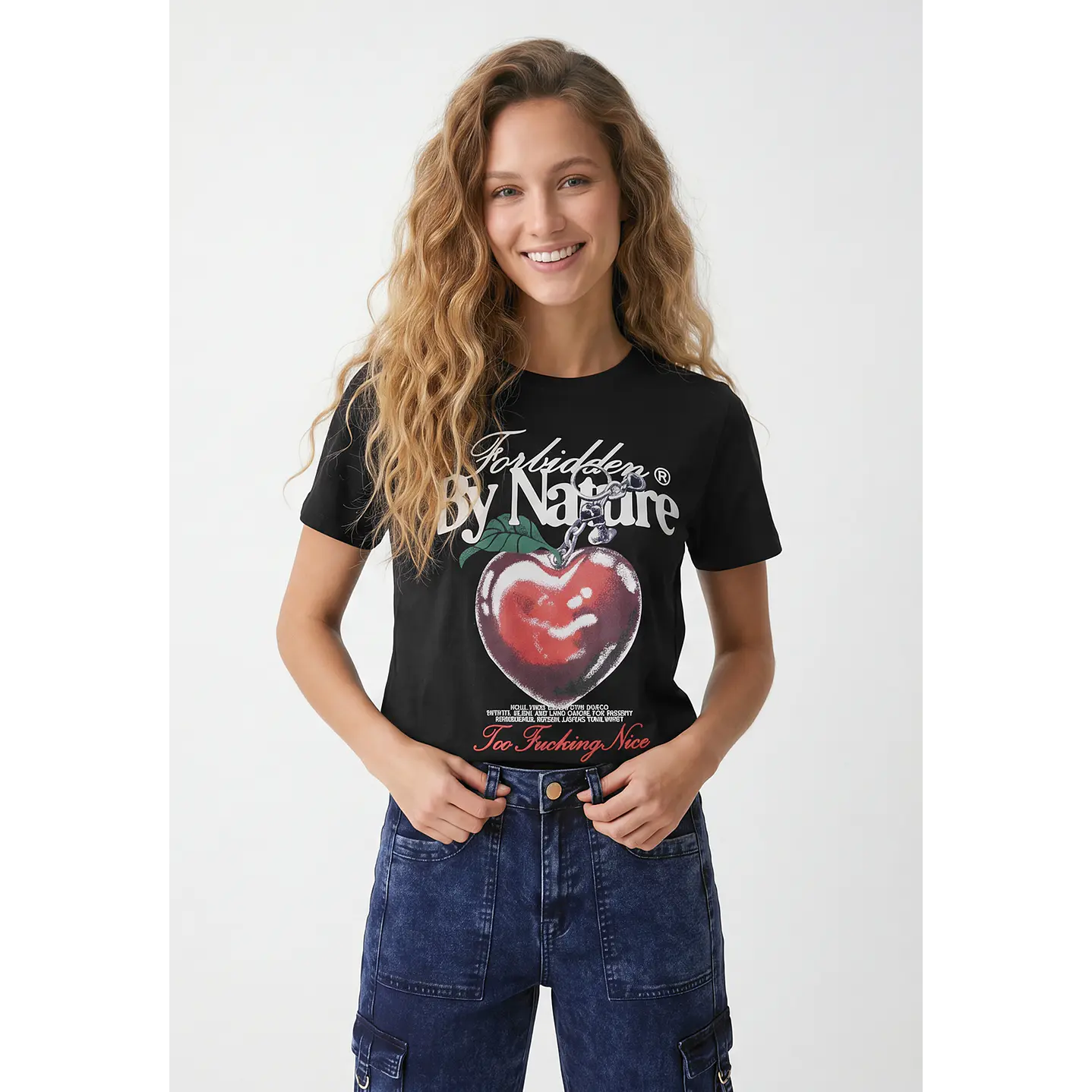 Polera Corazon Mujer Negro 1
