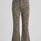 Pantalón Animal Print Flare Niña Café - Miniatura 1