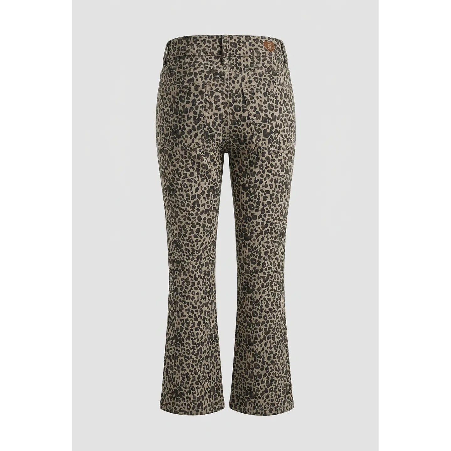 Pantalón Animal Print Flare Niña Café 2