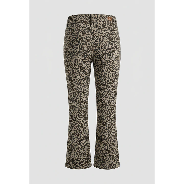 Pantalón Animal Print Flare Niña Café 2