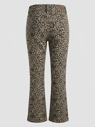 Pantalón Animal Print Flare Niña Café