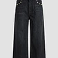 Jeans Parche Estrella Niña Negro - Miniatura 1
