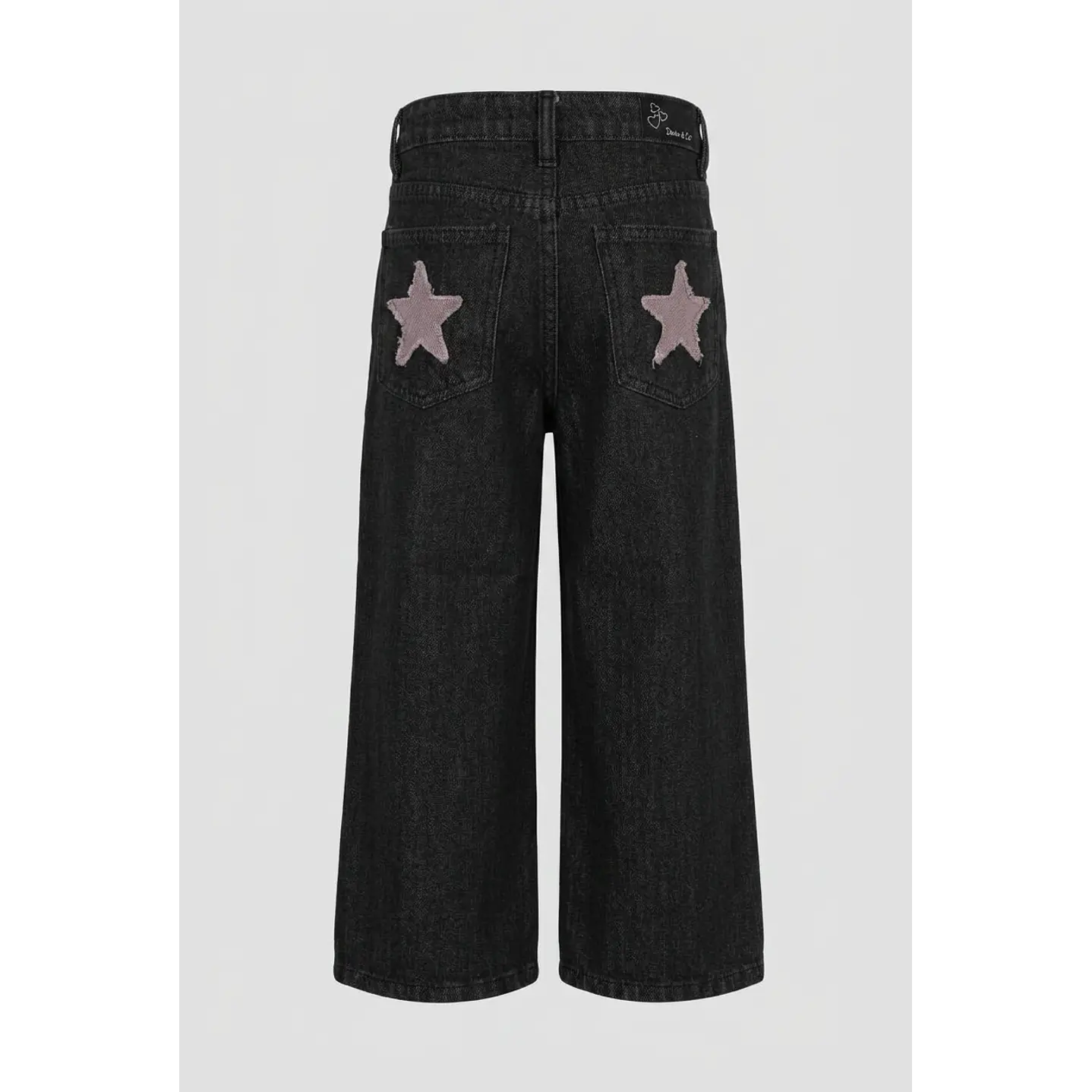 Jeans Parche Estrella Niña Negro 2