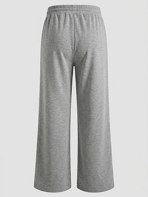 Buzo Soft Wide Leg Mujer Gris