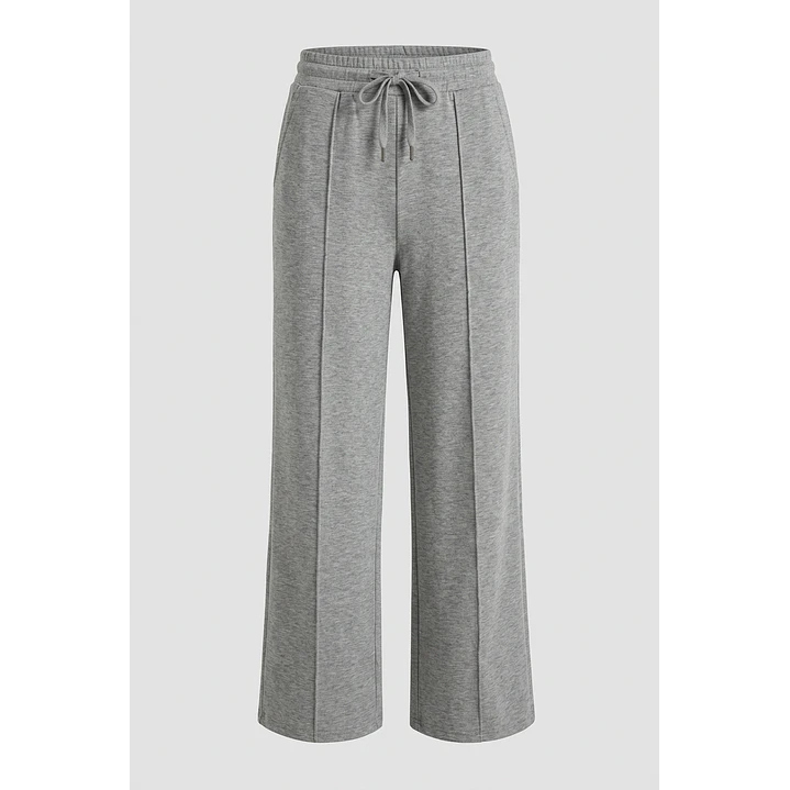 Buzo Soft Wide Leg Mujer Gris 1