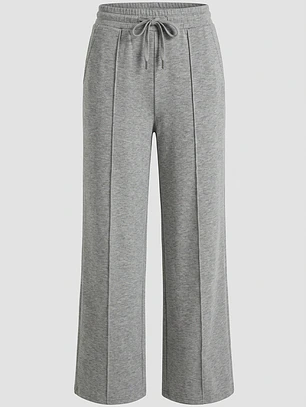Buzo Soft Wide Leg Mujer Gris