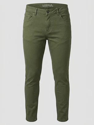 Pantalón Básico Skinny Hombre Verde