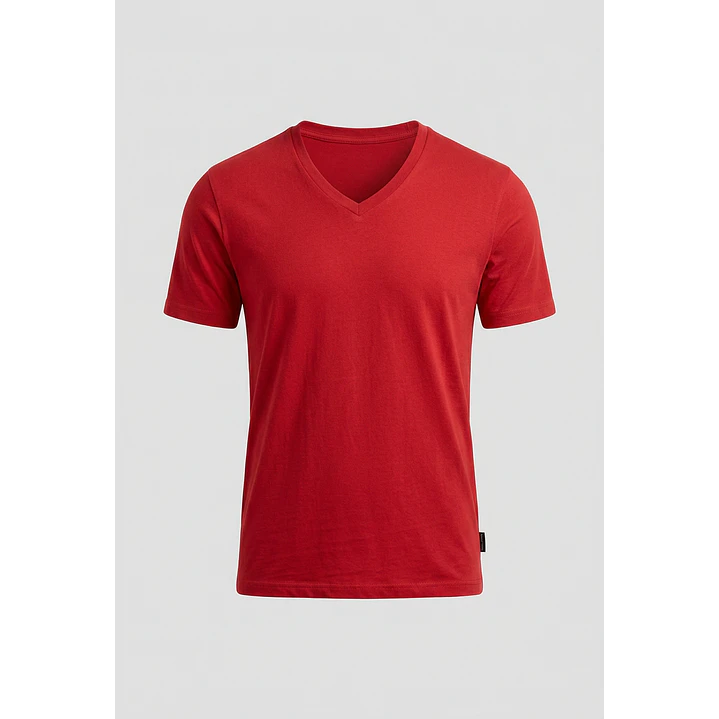 Polera Básica Hombre Rojo 1