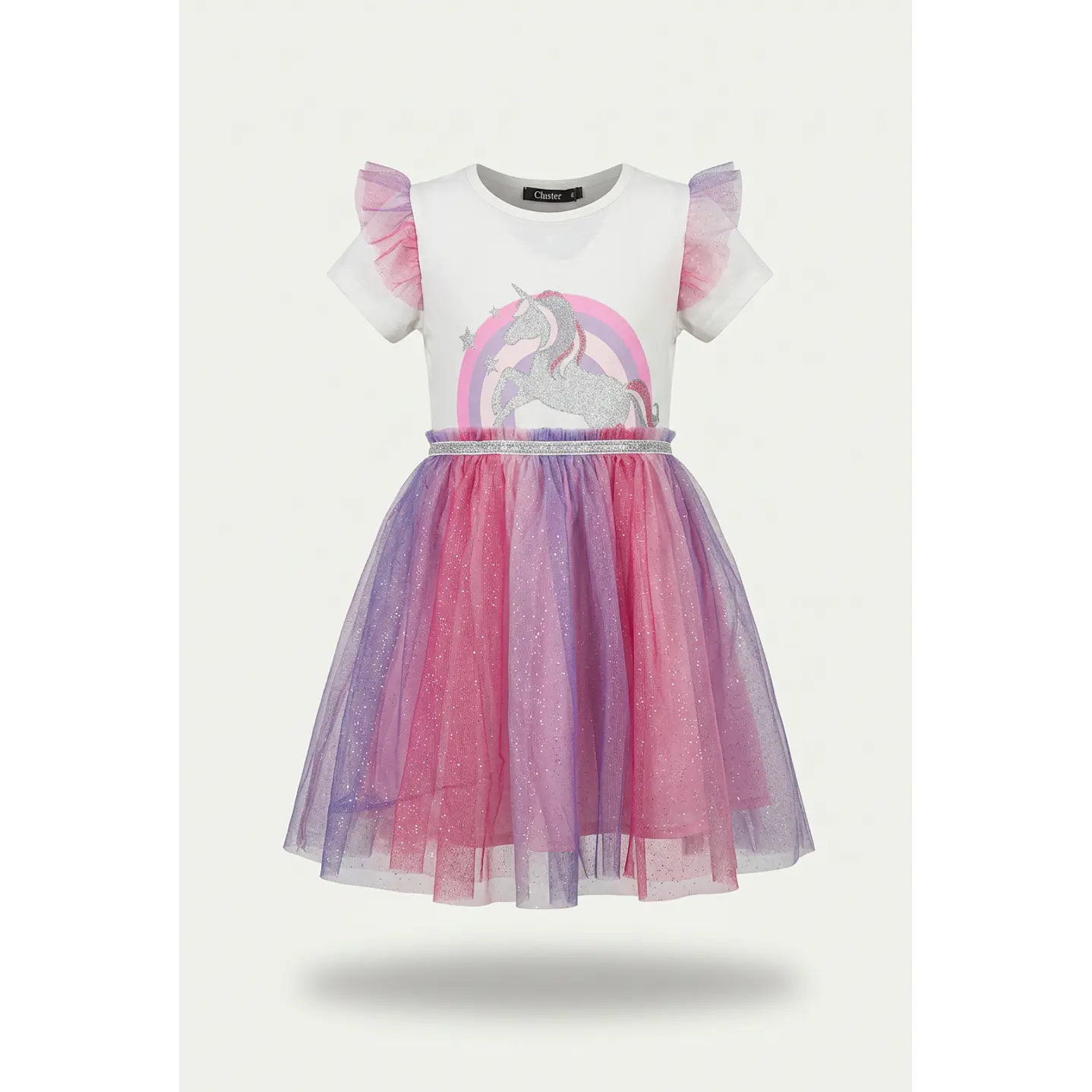 Vestido Unicornio Niña Crudo 1