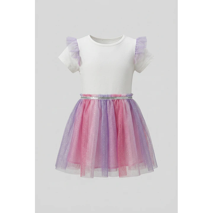 Vestido Unicornio Niña Crudo 2
