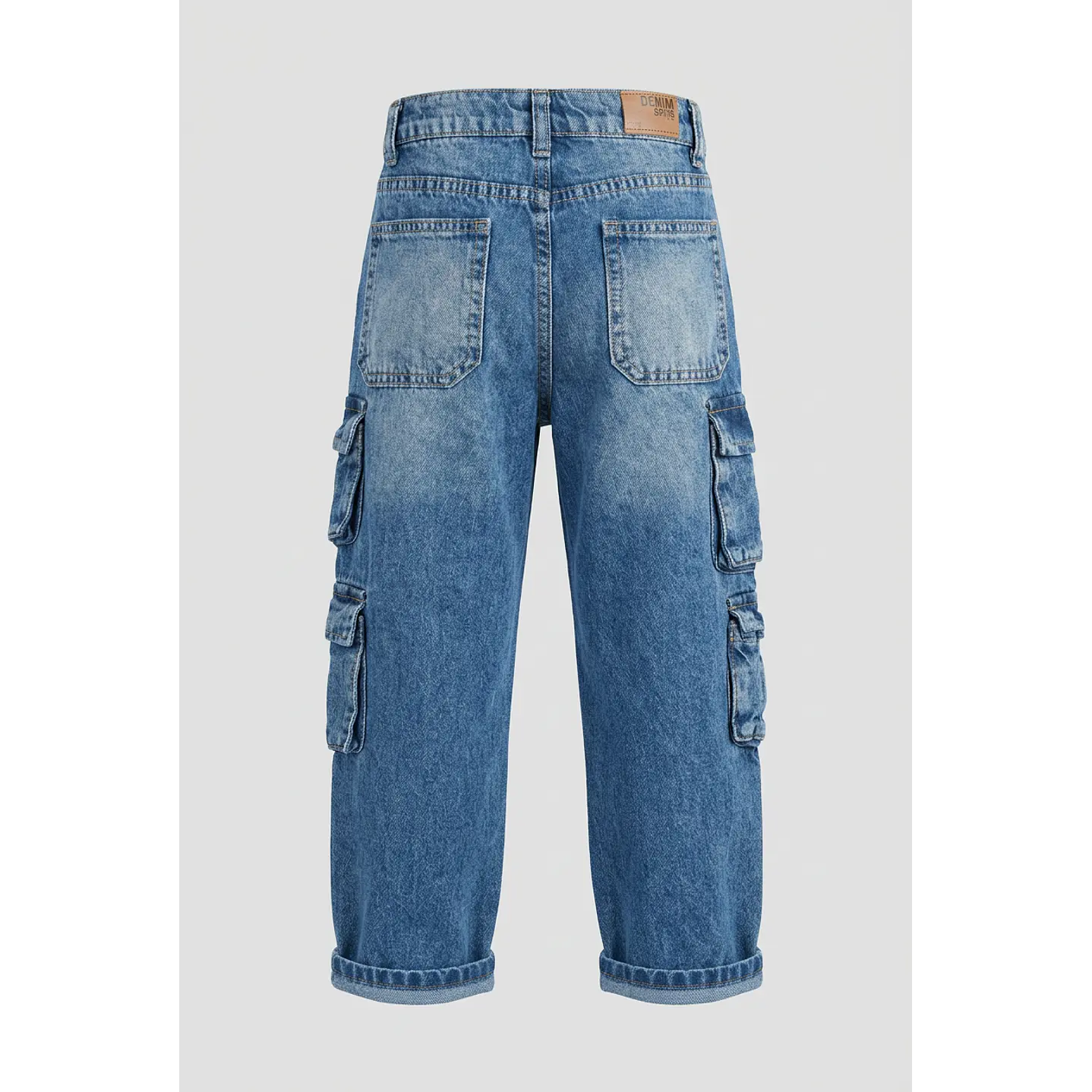 Jeans Cargo Loose Fit Niño Azul 2
