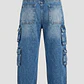 Jeans Cargo Loose Fit Niño Azul - Miniatura 2