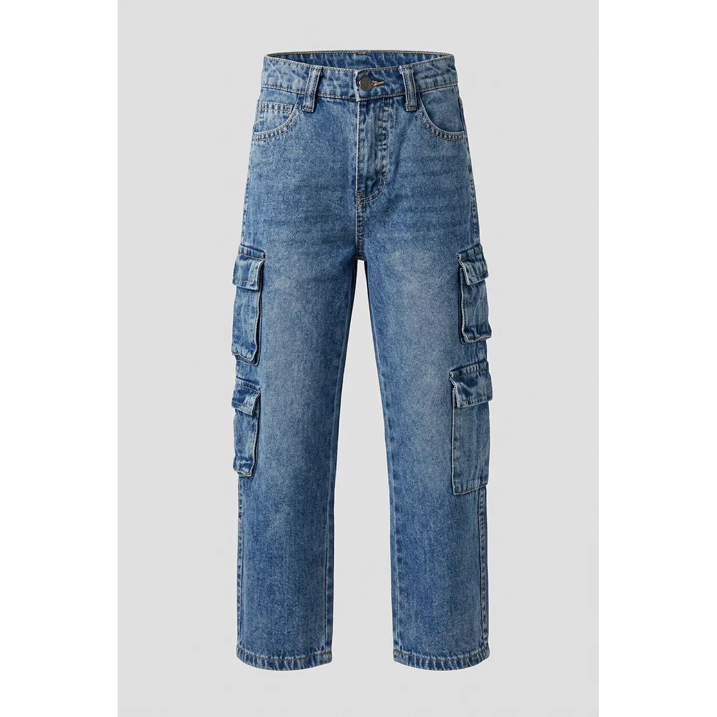 Jeans Cargo Loose Fit Niño Azul 1