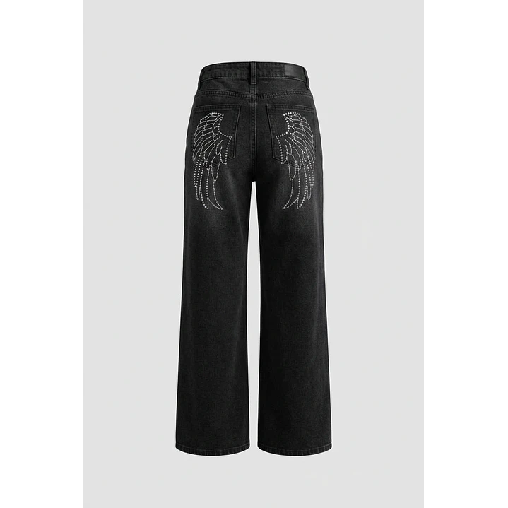 Jeans Alas Baggy Lola Negro 2