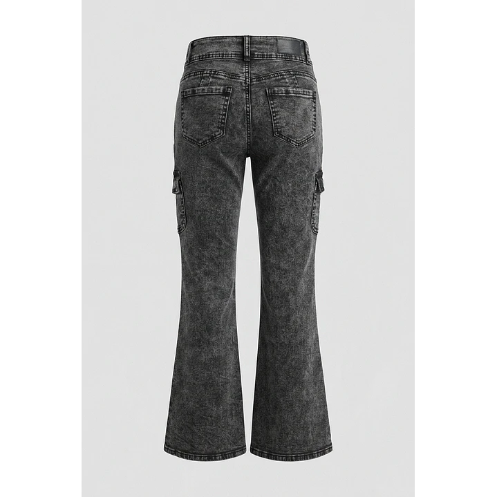 Jeans Elasticado Flare Lola Negro 2