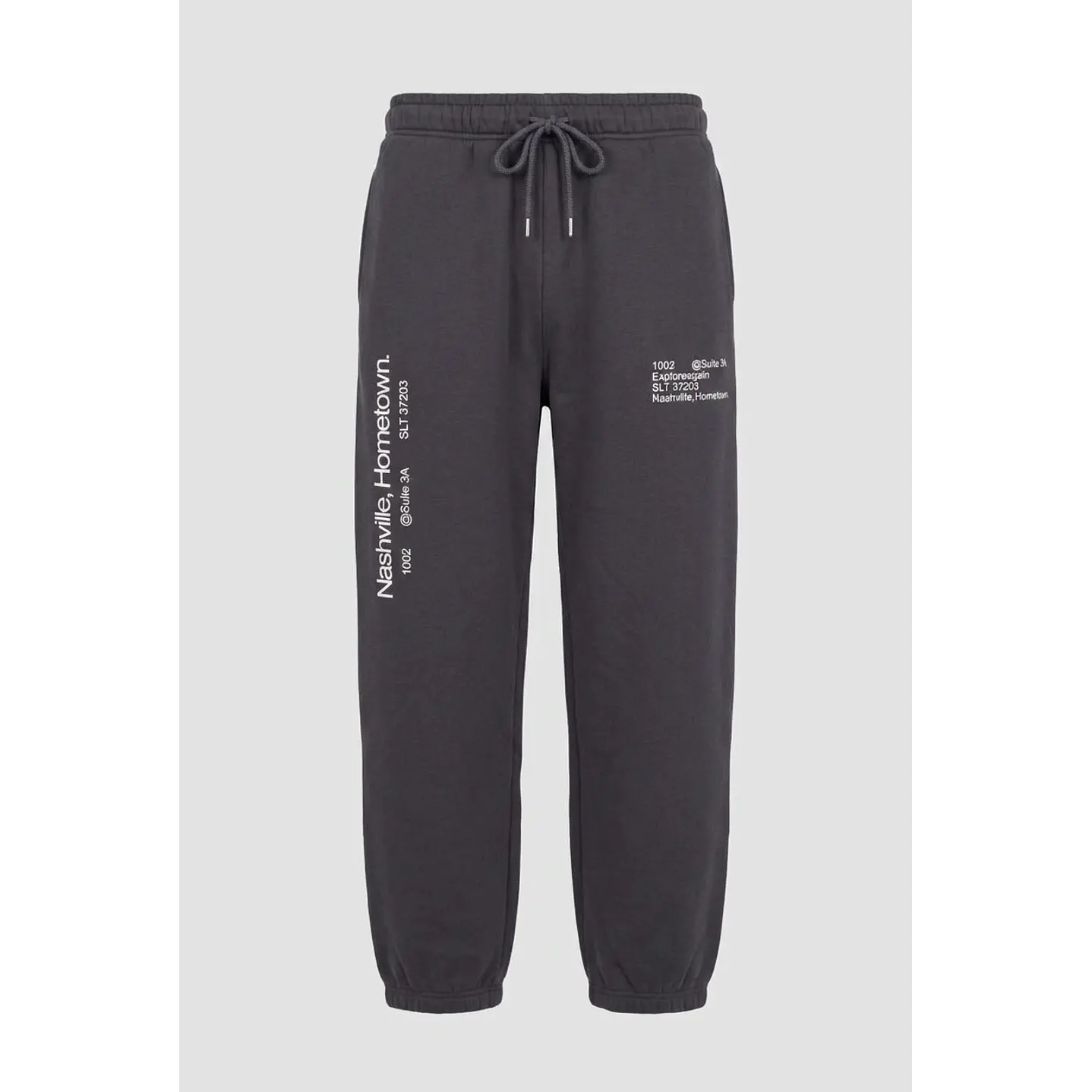 Buzo Letras Jogger Mujer Gris 1