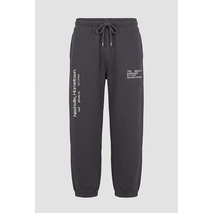 Buzo Letras Jogger Mujer Gris 1