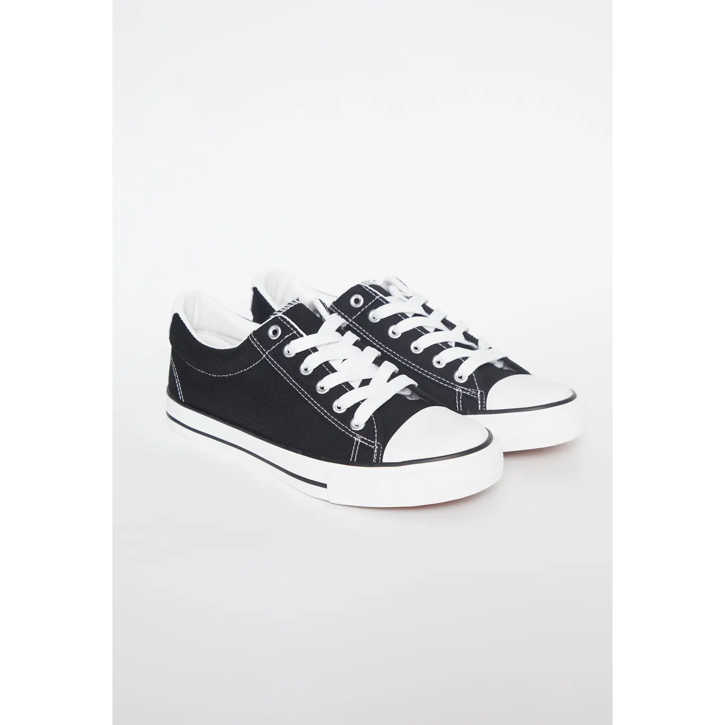 Zapatilla Lona Hombre Negro 1