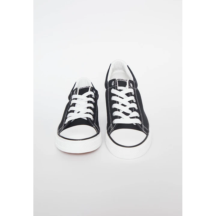 Zapatilla Lona Hombre Negro 2