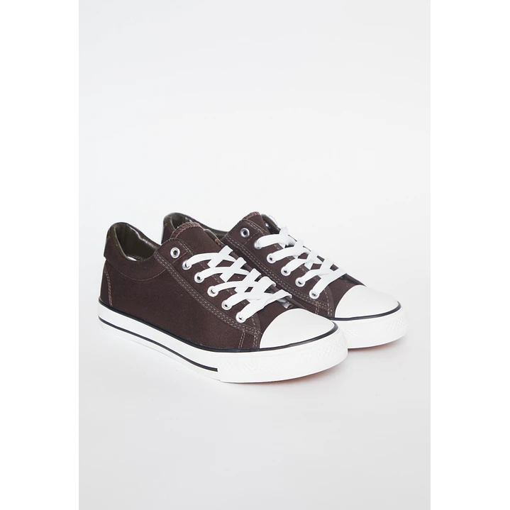 Zapatilla Lona Hombre Café 1