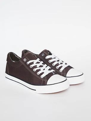 Zapatilla Lona Hombre Café