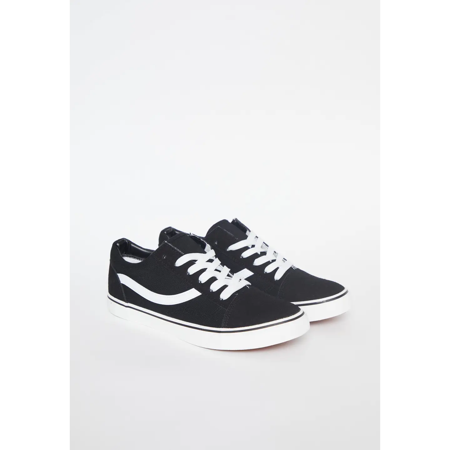 Zapatilla Lona Hombre Negro 1