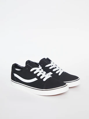 Zapatilla Lona Hombre Negro