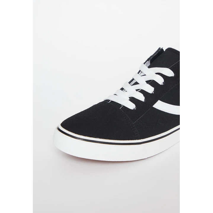 Zapatilla Lona Hombre Negro 3