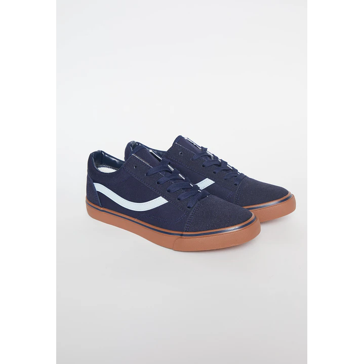 Zapatilla Lona Hombre Azul 1