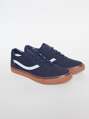 Zapatilla Lona Hombre Azul