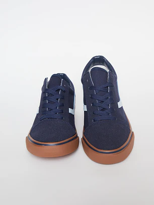 Zapatilla Lona Hombre Azul