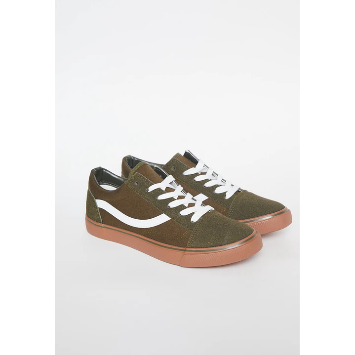 Zapatilla Lona Hombre Verde 1