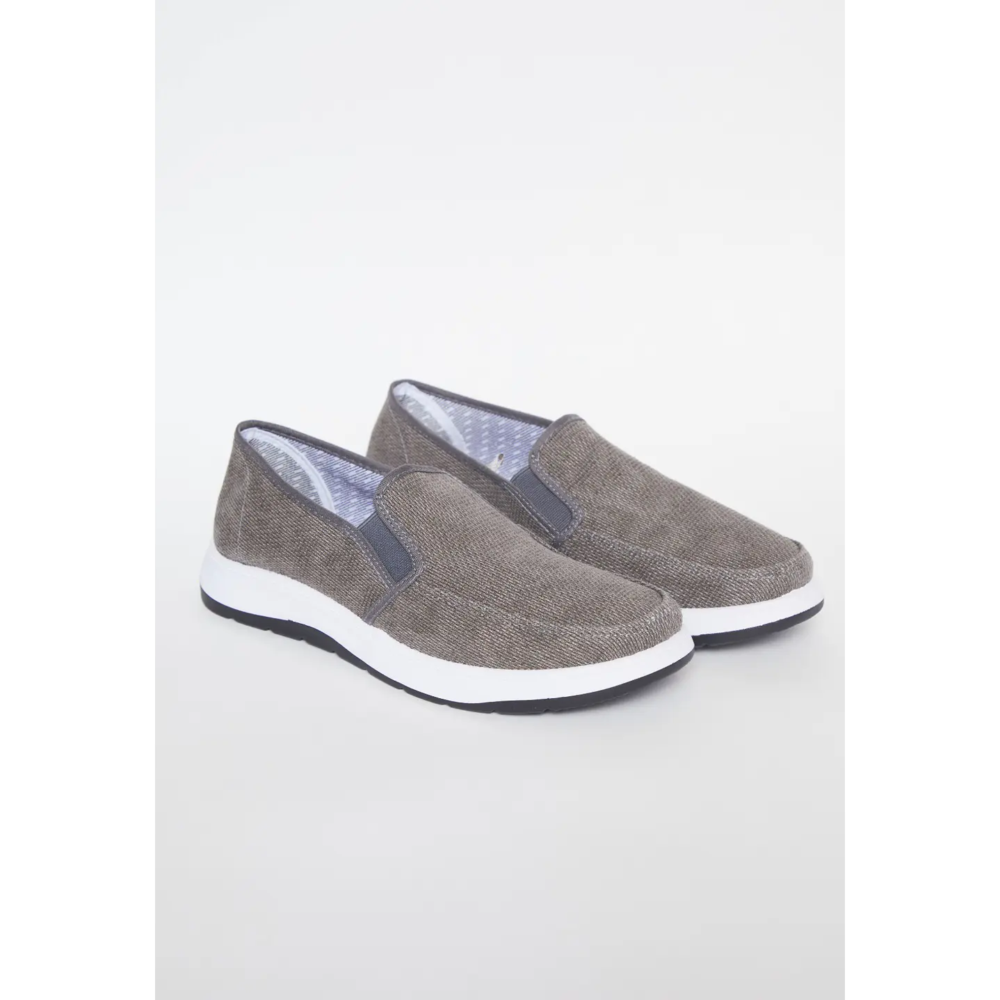Zapatilla Lona Hombre Beige 1