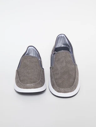 Zapatilla Lona Hombre Beige