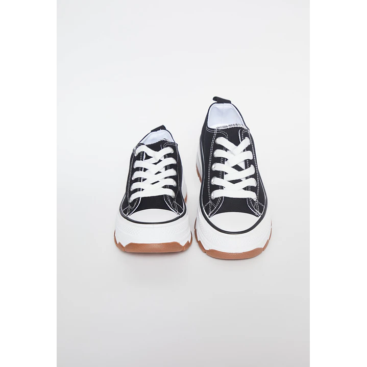 Zapatilla Lona Mujer Negro 2