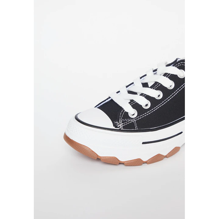 Zapatilla Lona Mujer Negro 3