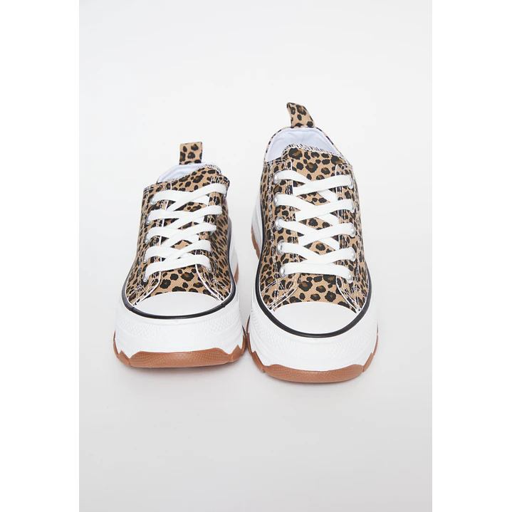 Zapatilla Lona Mujer Beige 2
