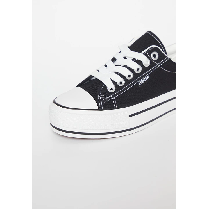 Zapatilla Lona Mujer Negro 3
