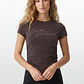 Polera Strass Recogido Lateral Mujer Café - Miniatura 1