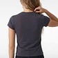 Polera Strass Recogido Lateral Mujer Gris - Miniatura 4