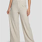 Pantalón Bambu Mujer Beige - Miniatura 1