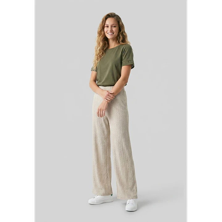 Pantalón Bambu Mujer Beige 3