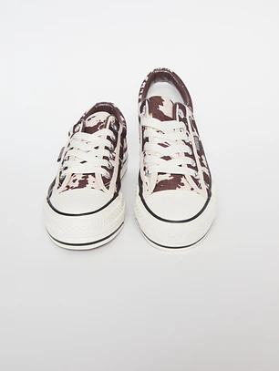 Zapatilla Lona Mujer Café