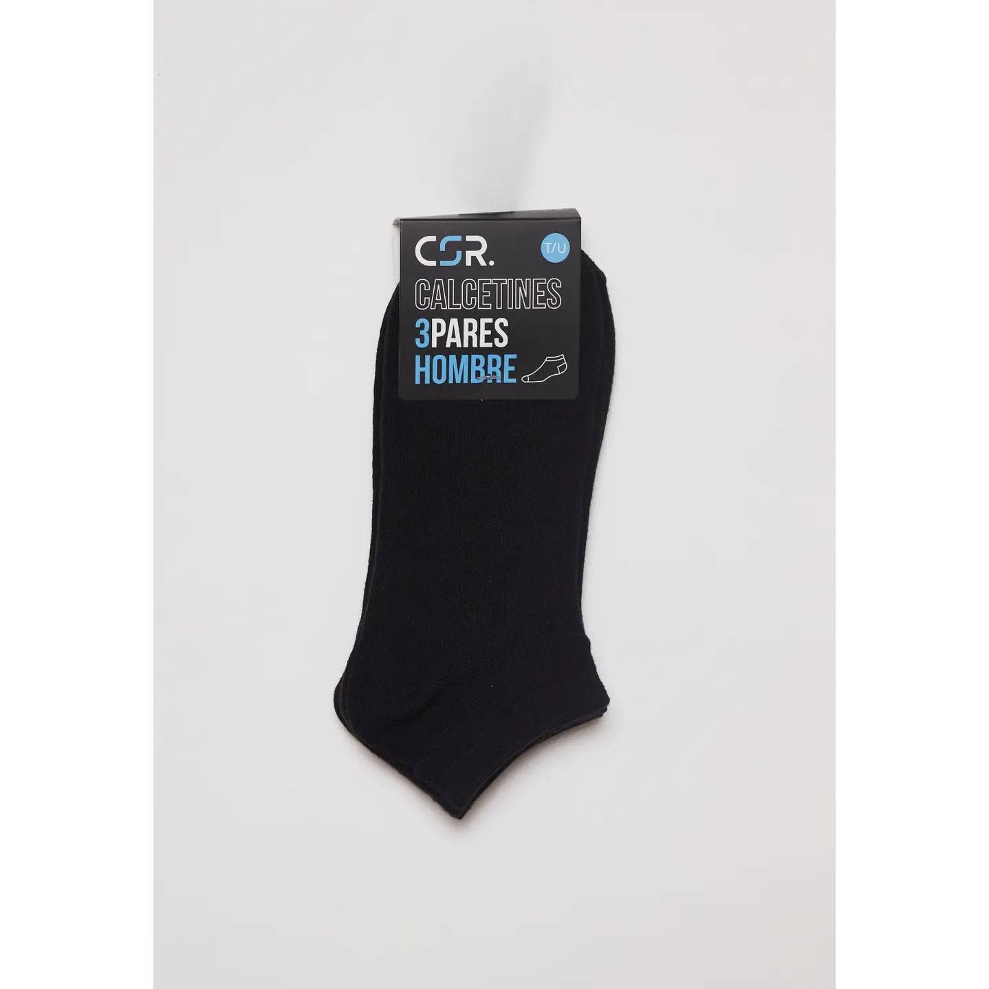 Calcetín Corto Tripack Hombre Negro 2