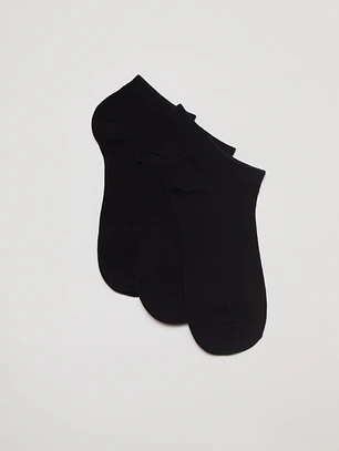 Calcetín Corto Tripack Hombre Negro
