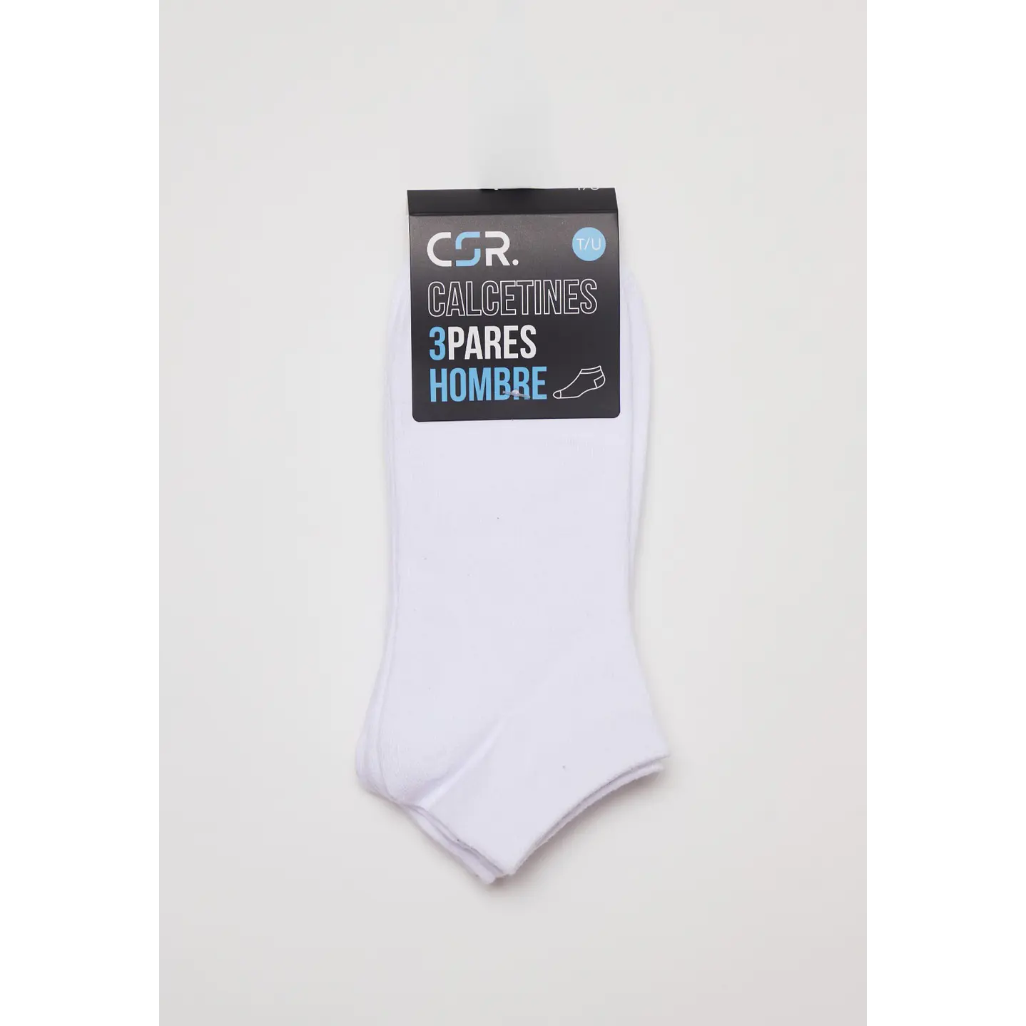 Calcetín Corto Tripack Hombre Blanco 2