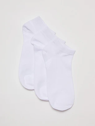 Calcetín Corto Tripack Hombre Blanco