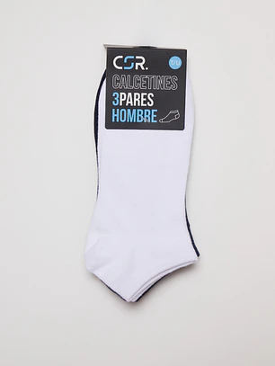 Calcetín Corto Tripack Hombre